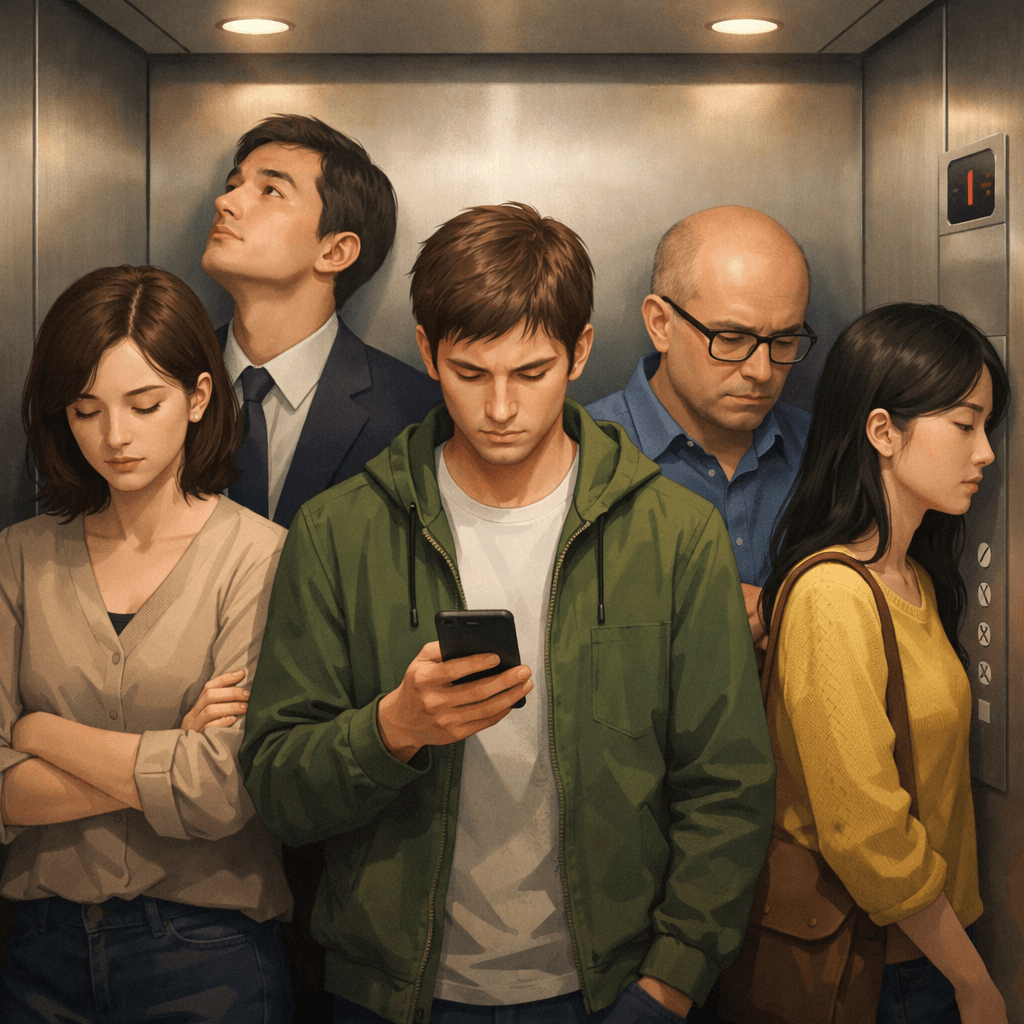 엘리베이터에서 말이 끊기는 이유 인간 심리가 만든 &lsquo;침묵의 규칙&rsquo;