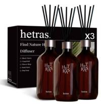 헤트라스 프리미엄 대용량 디퓨저 선물세트, 호텔 우드, 500ml, 3개