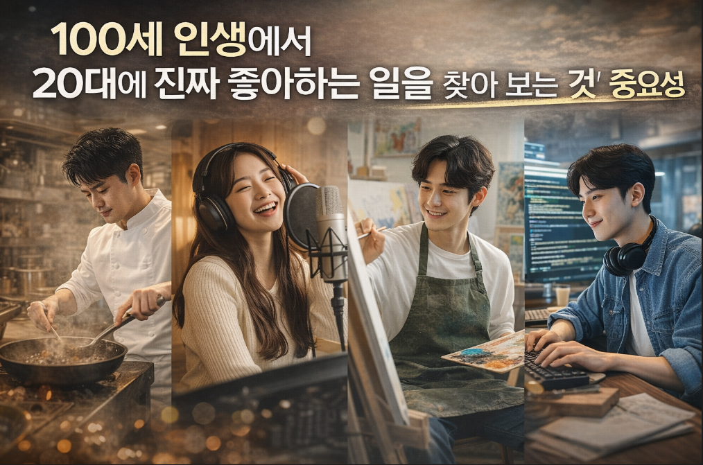 20대에 좋아하는 일 찾기, 100년 인생의 황금기를 놓치지 마라