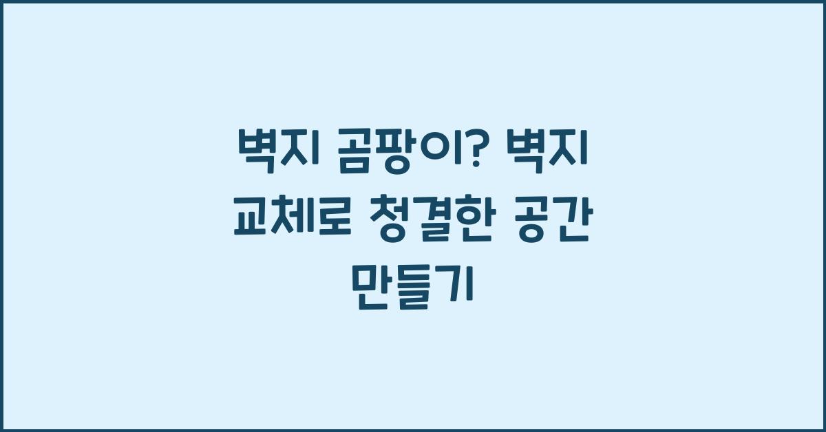 벽지 곰팡이 벽지 교체