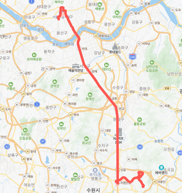 서울-용인-5000A번-버스-노선