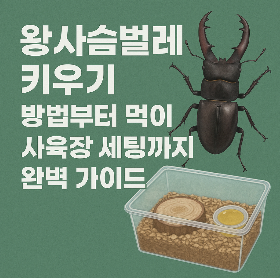 왕사슴벌레 키우기 방법부터 먹이, 사육장 세팅까지 완벽 가이드