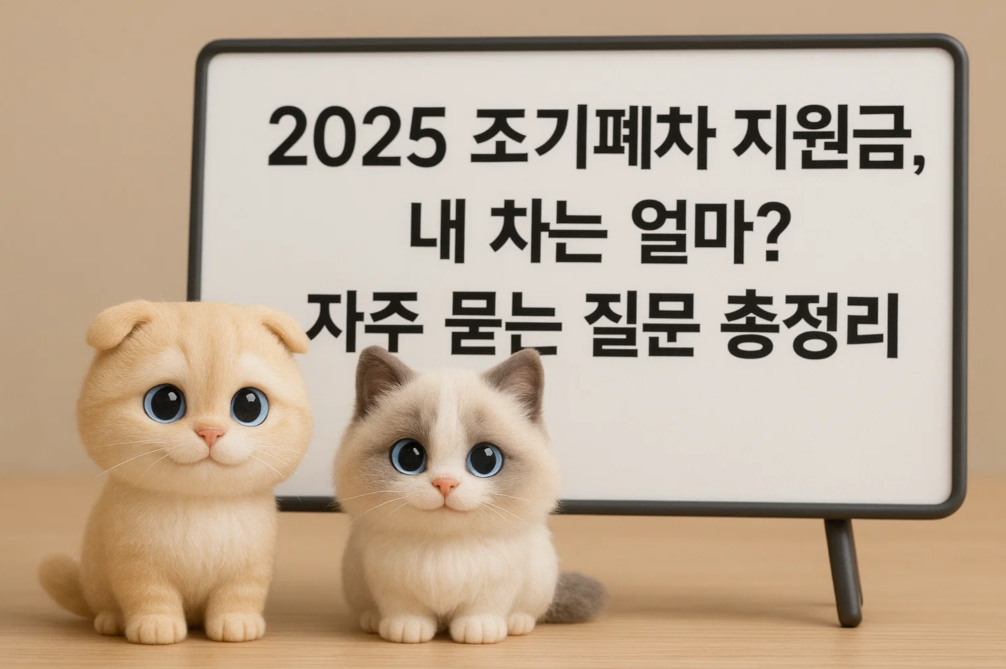 2025 조기폐차 지원금, 내 차는 얼마? 자주 묻는 질문 총정리