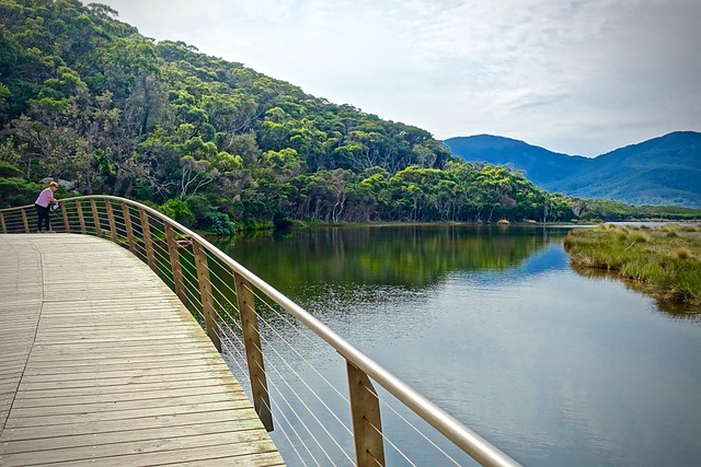 호주 윌슨스 프로몬터리 산과 강