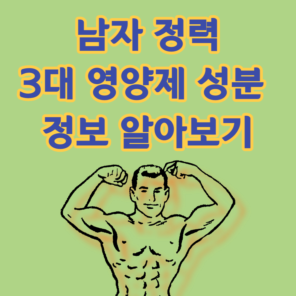 남자 정력 필수 3대 영양제 성분