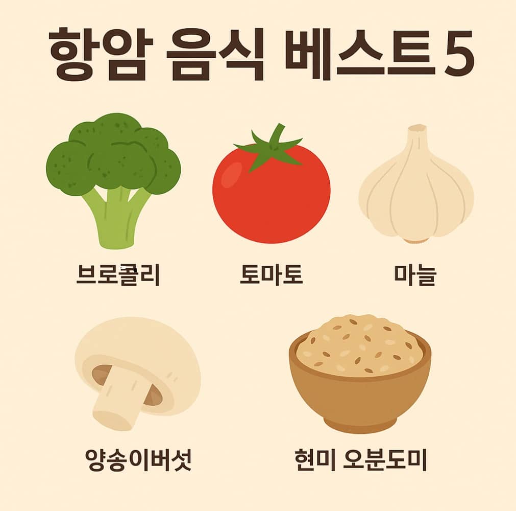 항암 음식 베스트5! 암 예방에 도움 되는 건강 식재료 모음