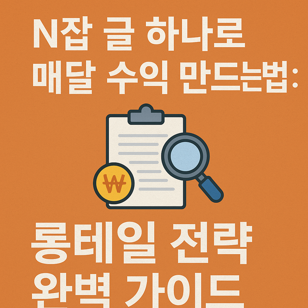 N잡 글 하나로 매달 수익 만드는 법: 롱테일 전략 완벽 가이드