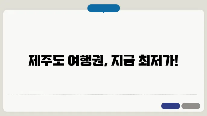제주도여행시품 포함