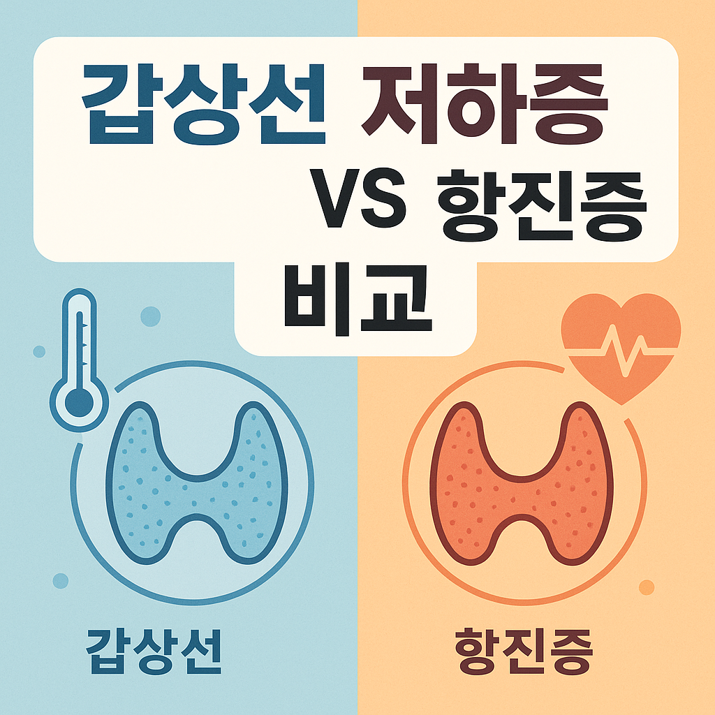 갑상선 기능 저하증 vs 항진증 차이