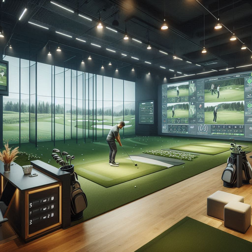 실내골프연습장 배경