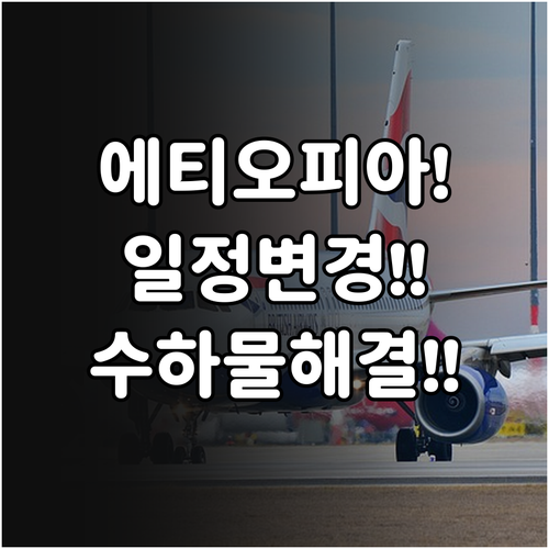 에티오피아항공 일정 변경과 수하물 문..