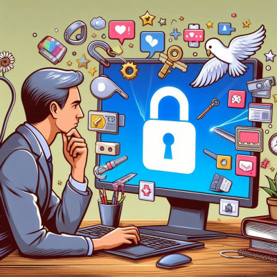 보안을 강화하는 디지털 네트워크 환경.