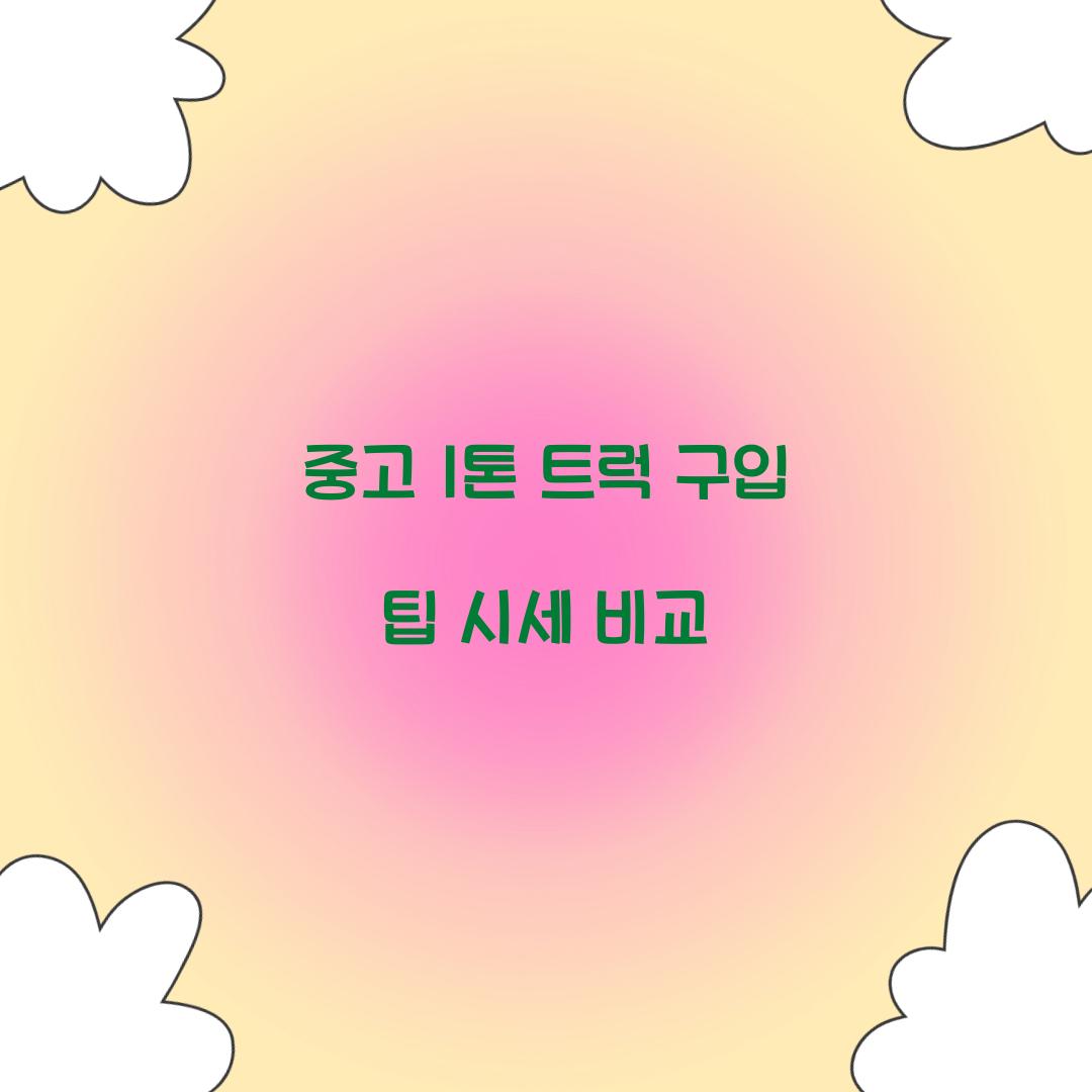 중고 1톤 트럭