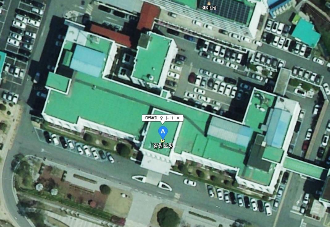 카카오맵에서 최대로 확대한 지도 모습