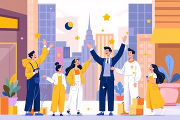 특별채무조정패키지를 혜택내용을 보고 행복해하는 소상공인