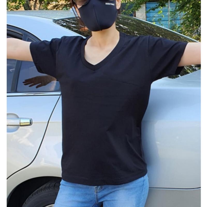 블랙 티셔츠 무지티