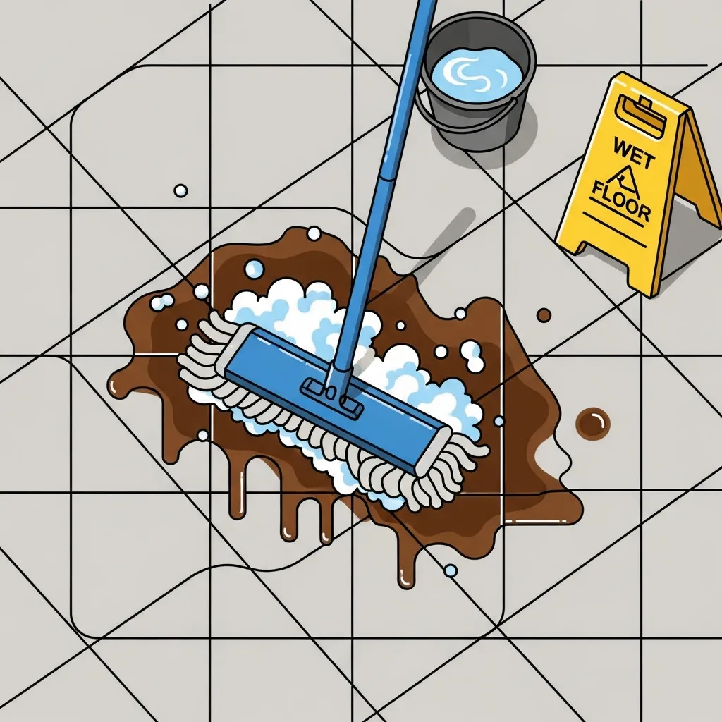 주방 바닥 기름때 청소