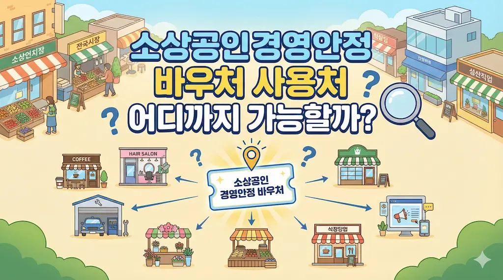 소상공인 경영안정 바우처 사용처 어디까지 가능할까?