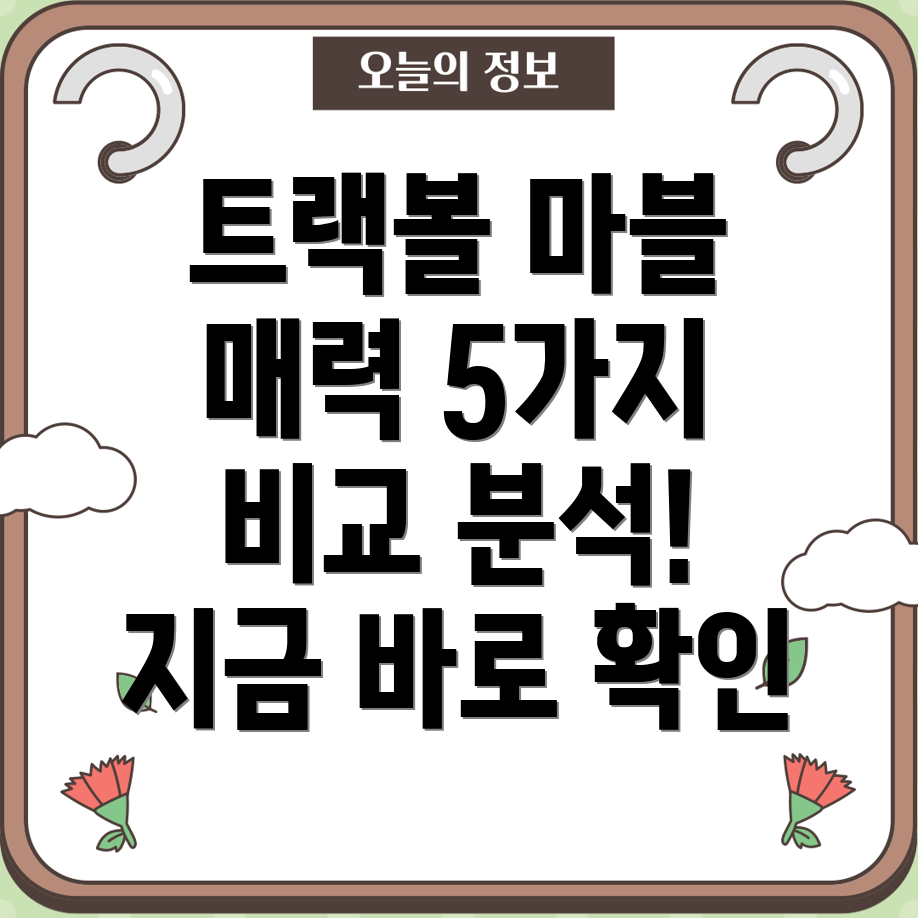 트랙볼마블왜이렇게써야할까요5가지매력적인트랙볼마블비교분석