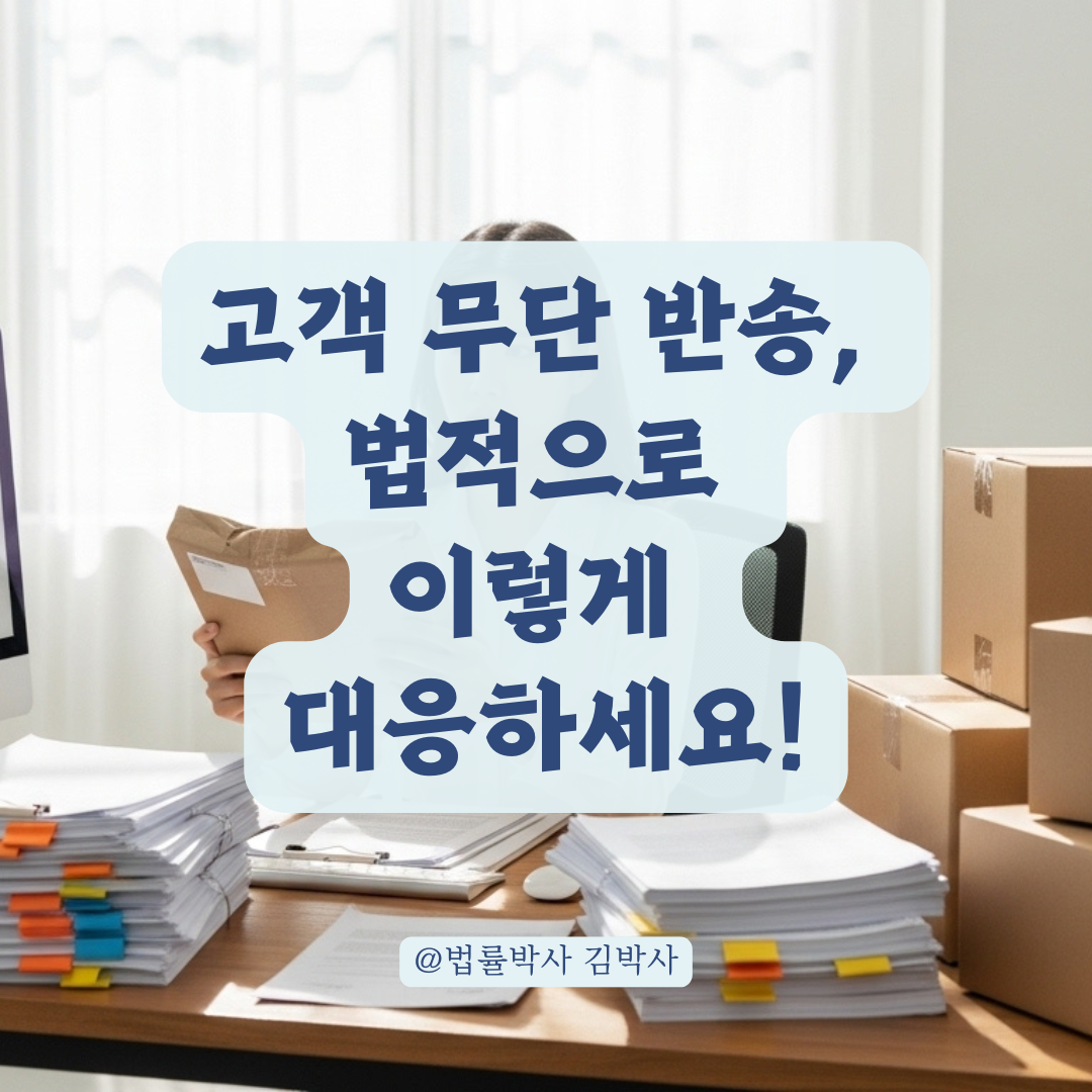 고객이 협의 없이 택배 반송 처리했다면? 판매자가 알아야 할 법적 대응 가이드.