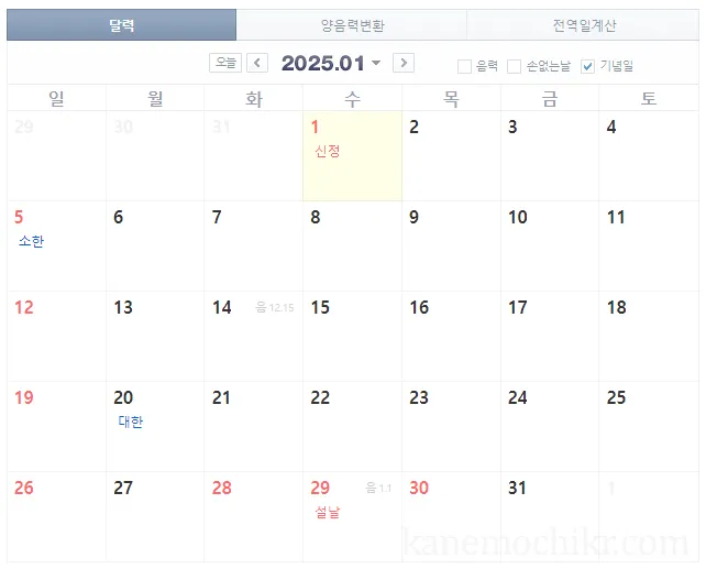2025년-1월