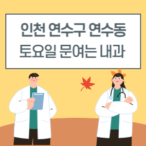 인천 연수구 연수동 토요일 내과 진료 병원 리스트
