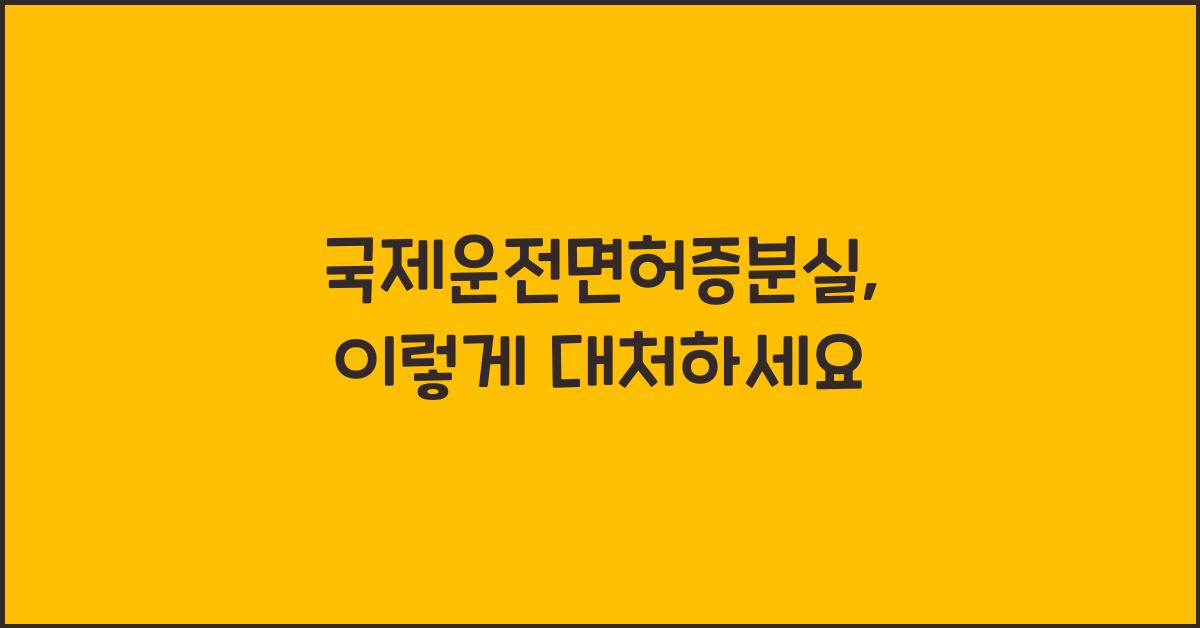 국제운전면허증분실