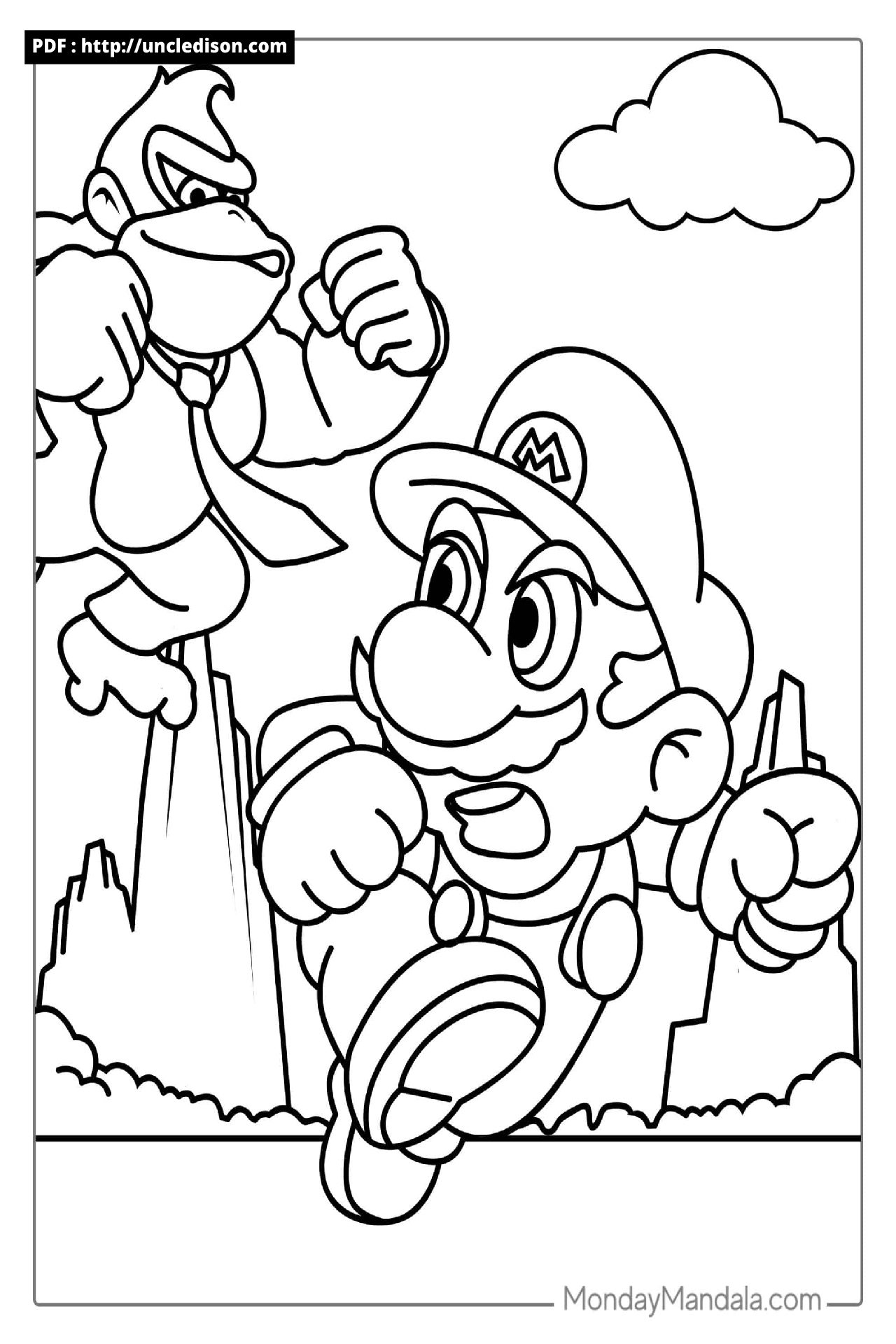 슈퍼마리오 색칠공부 무료도안