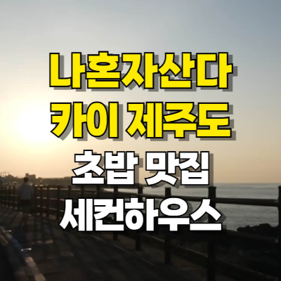 나혼자산다 카이 초밥 제주도 세컨하우스 섬네일