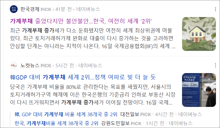 늘어나는 가계부채 