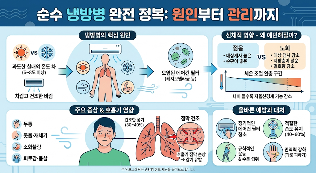 냉방병 원인,증상 및 관리방법