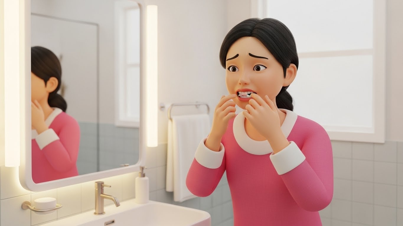 인레이 높이 조절, 치과 잇몸 하얗게