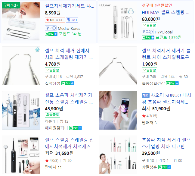 셀프 치석제거기 가격