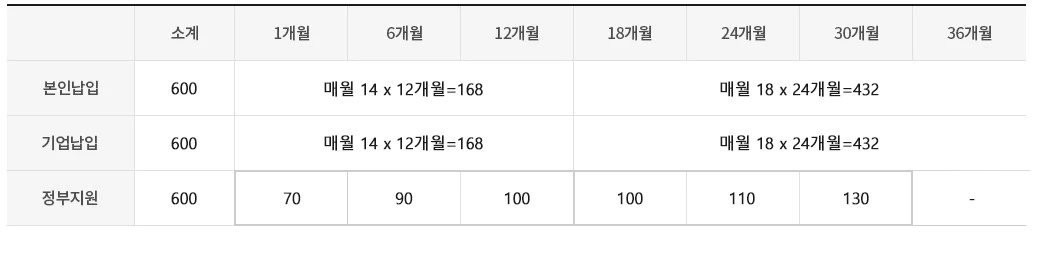 청년 재직자 내일채움공제 플러스 적립구조