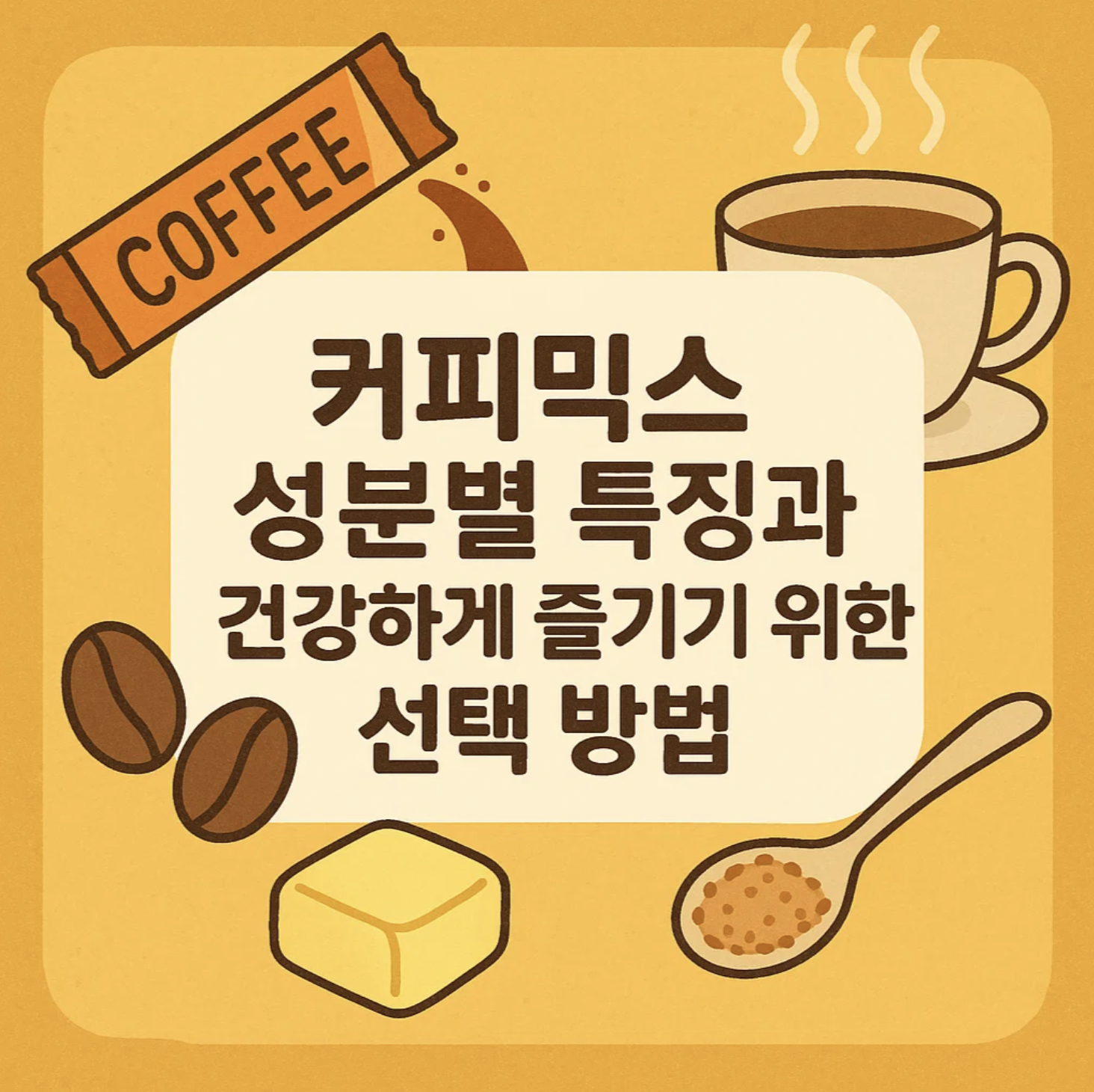 커피믹스 성분별 특징과 건강하게 즐기기 위한 선택 방법