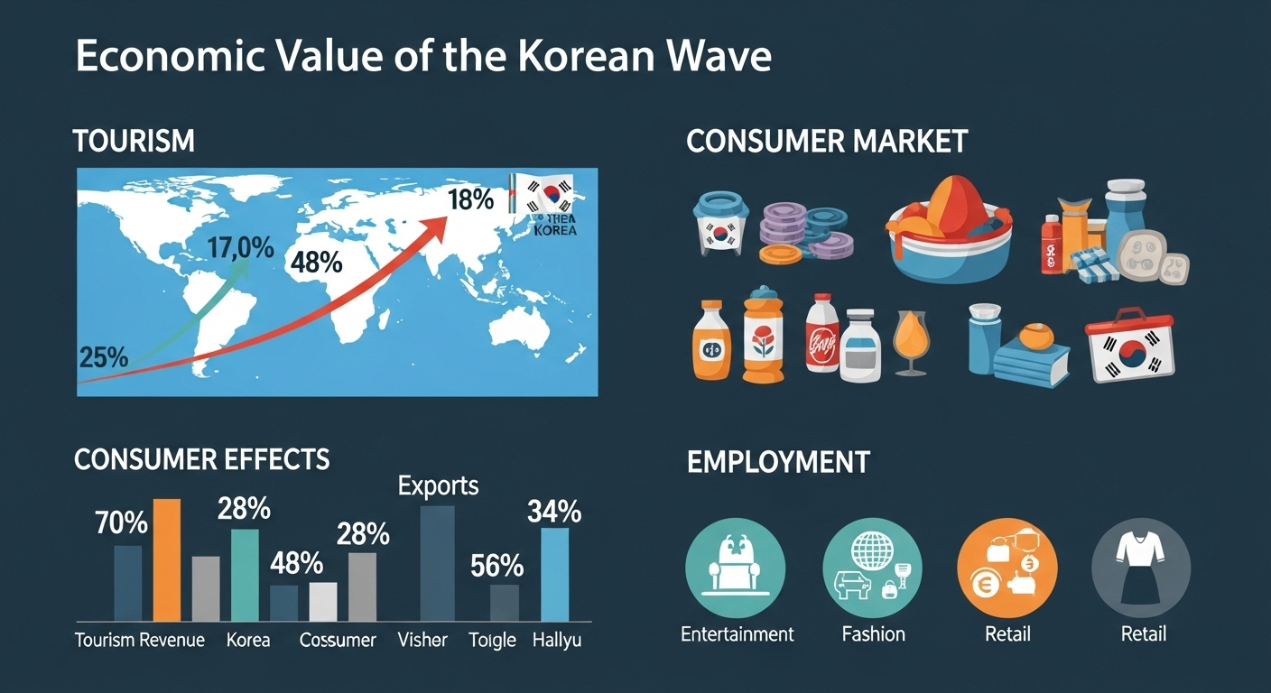 한류의 경제적 가치 : 관광 수입, 소비 시장, 고용 효과