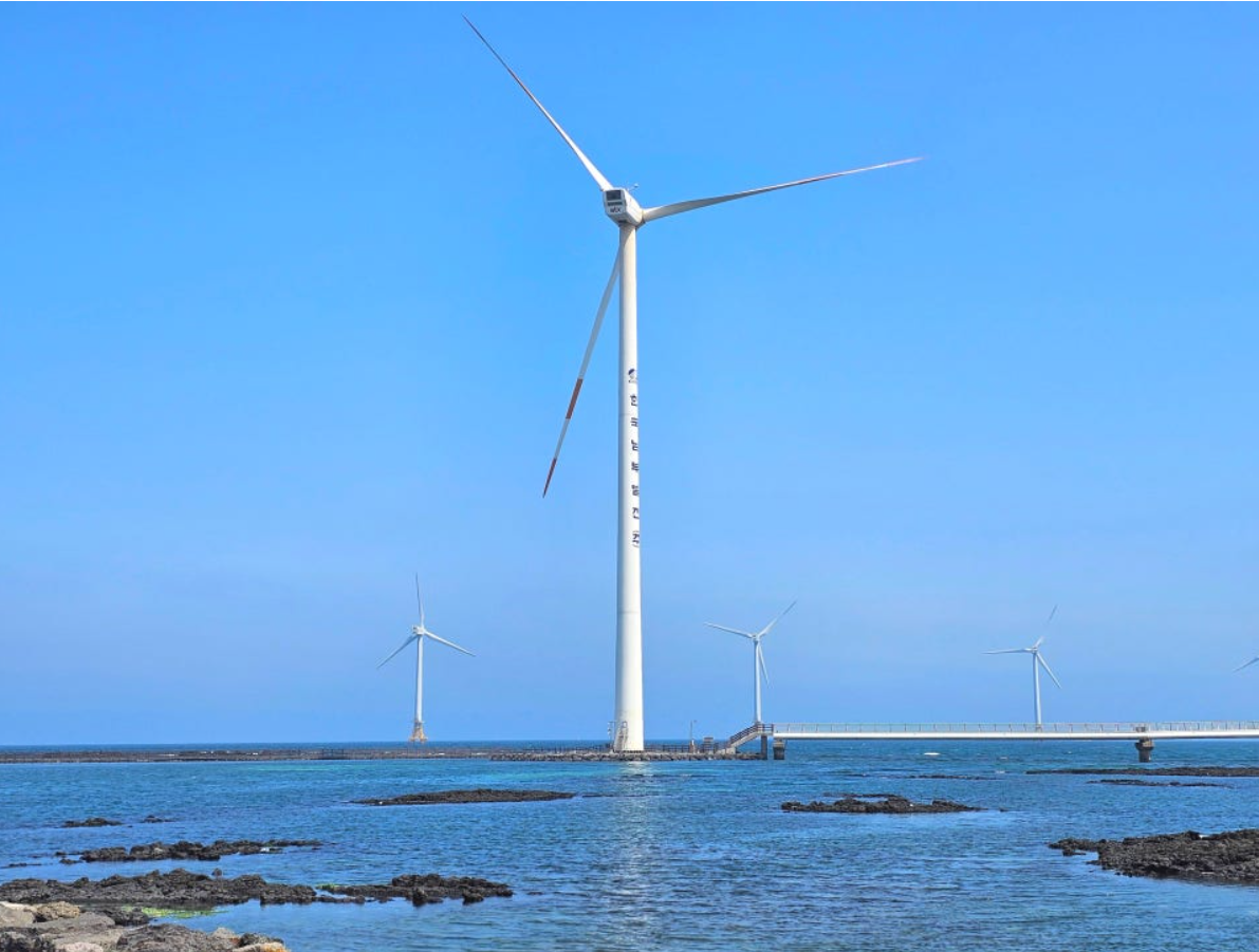 신창 풍차 해안도로 풍력 발전기