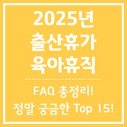 출산휴가 &amp; 육아휴직 FAQ