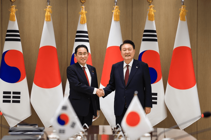 한일 정상회담 사진