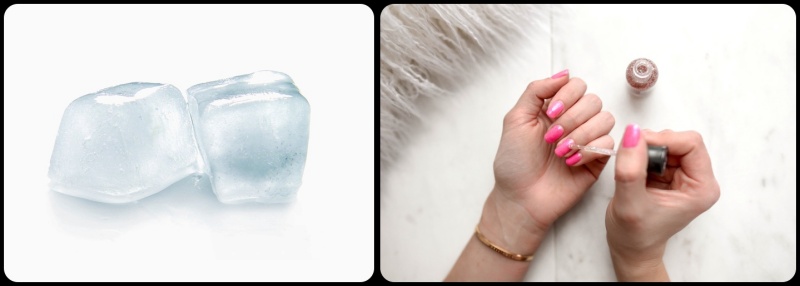 얼음과 아세톤을 이용해서 껌떼는 방법입니다.