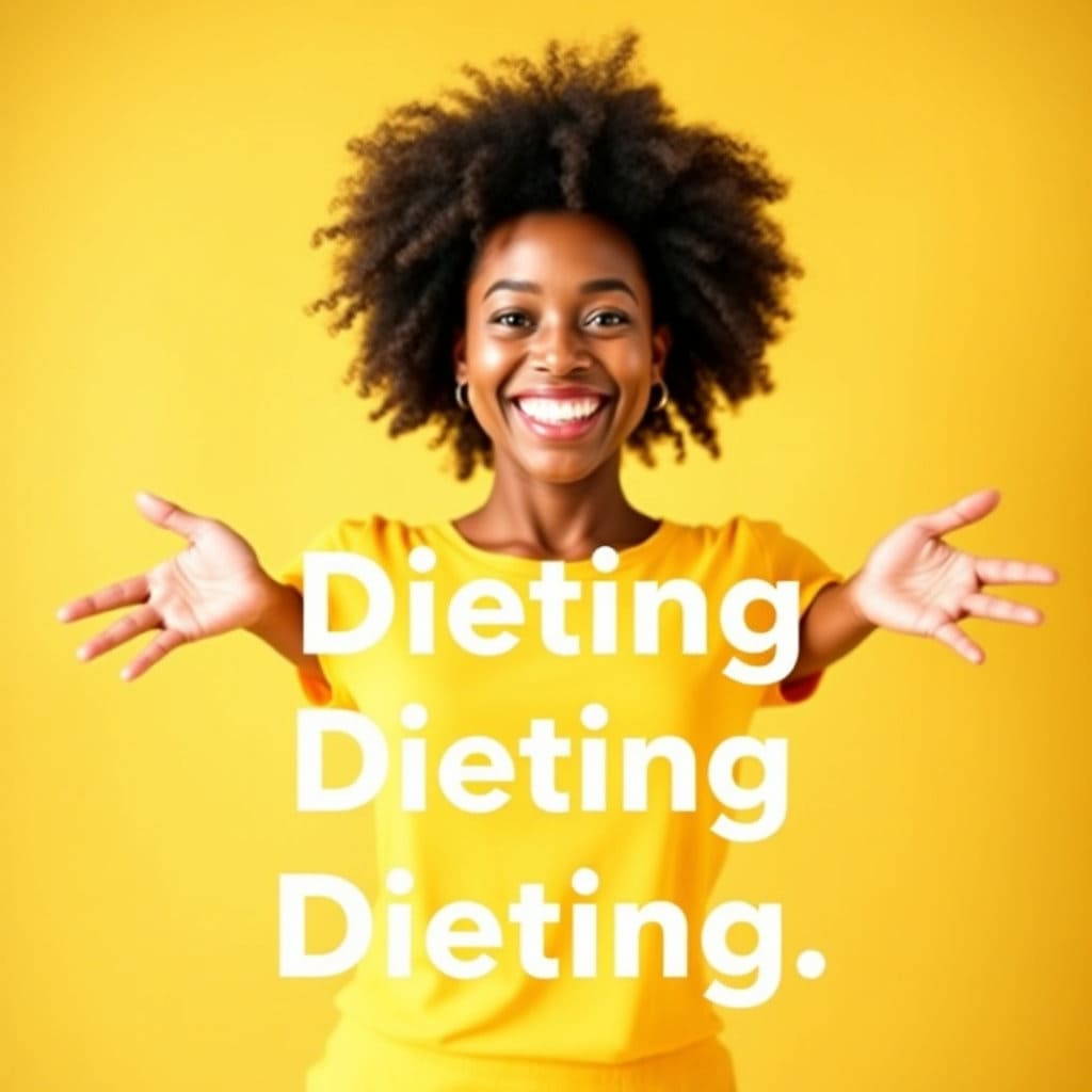 활기찬 모습의 사람이 건강하게 웃으며 자신감 있게 서 있는 모습입니다. 밝고 희망적인 색감과 분위기를 사용하여 긍정적인 다이어트 결과를 기대하는 모습을 표현합니다.