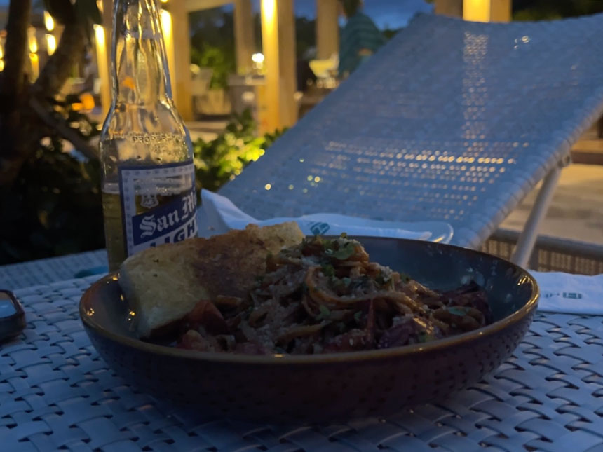 헤난 프리미어 코스트 리조트 Gambas Linguine Aglio e Olio