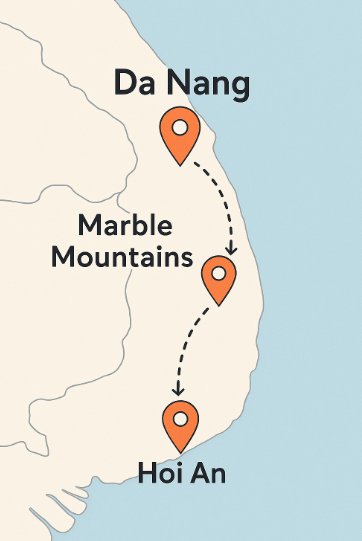 다낭 여행 지도 사진