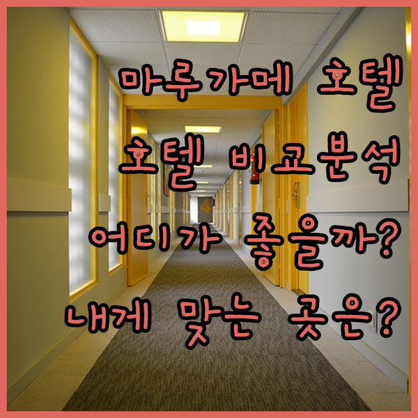 마루가메 시내 호텔 3곳 비교분석..