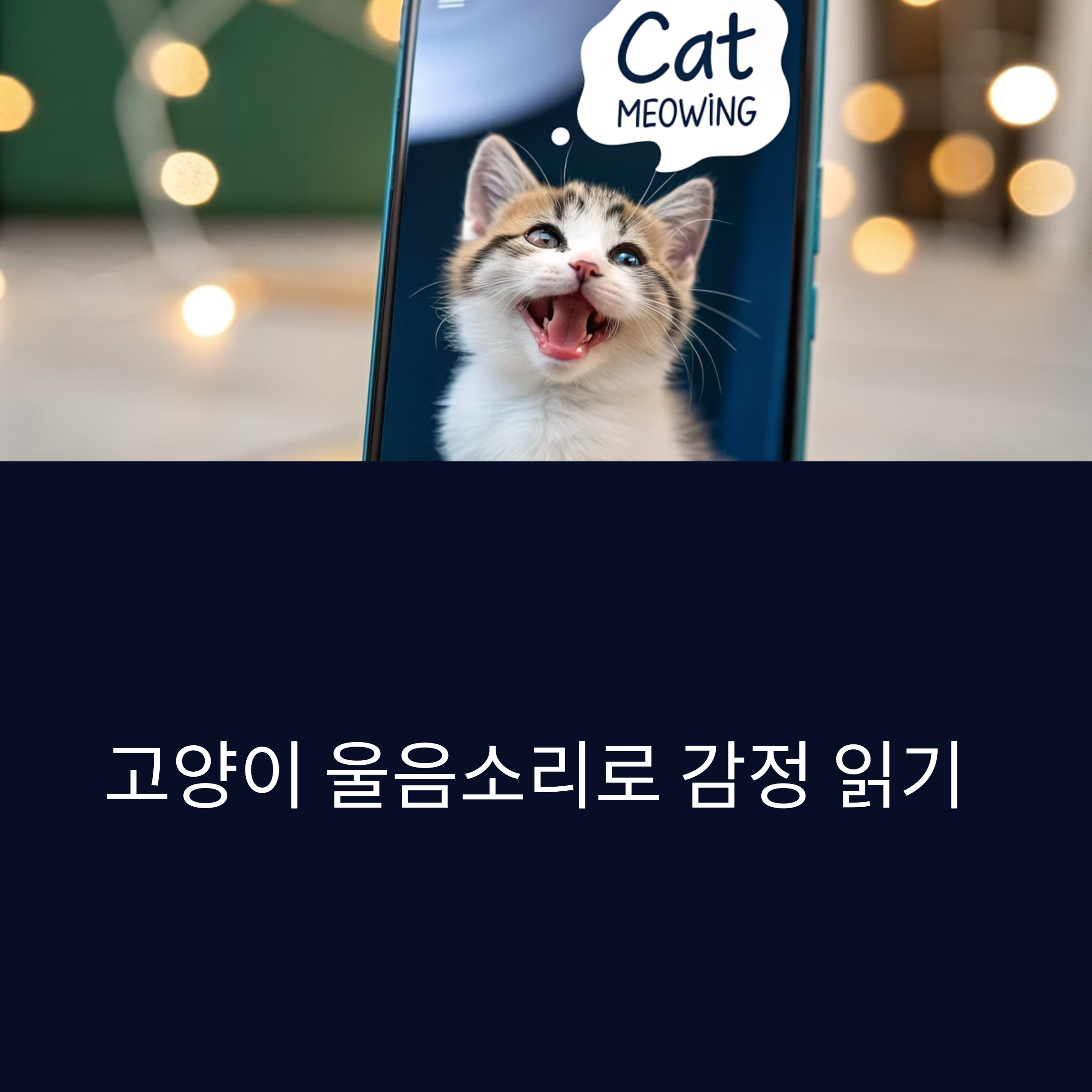 고양이 울음소리로 감정 읽기