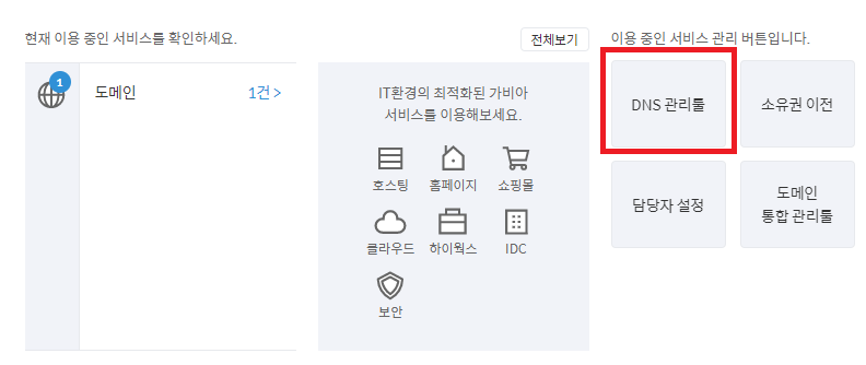 도메인 DNS 관리툴