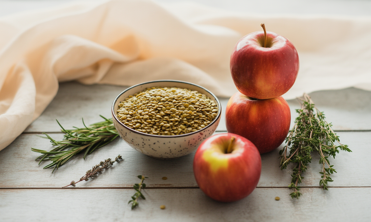 렌틸콩-사과-사진