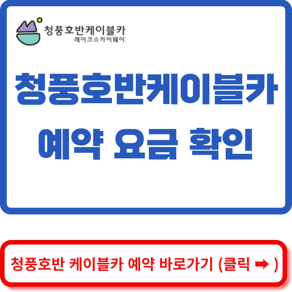 청풍호반케이블카 예약 바로가기