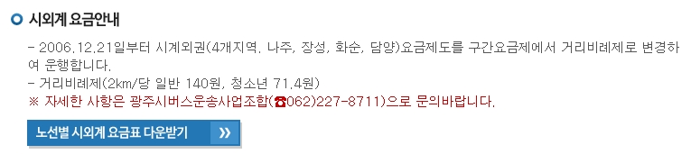 시계외 구간 거리 비례제 요금 적용 방식 설명