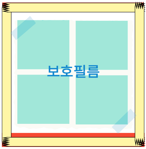 강풍대비유리창테이프